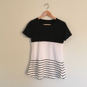 Black and White Fancy T-shirt Size Medium